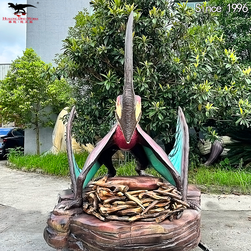 Buy Animatronic Pterosaur Dinosaur - Moving Robot with Realistic Silicone Skin & Steel Frame, Customizable Roaring Sound & LED Eyes for Theme Parks/Zoos/Shopping Malls Manufacturers, Factory