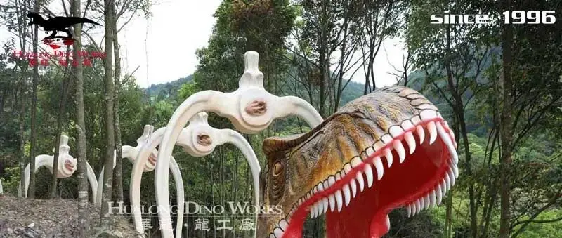 Animatronic T-Rex in a theme park