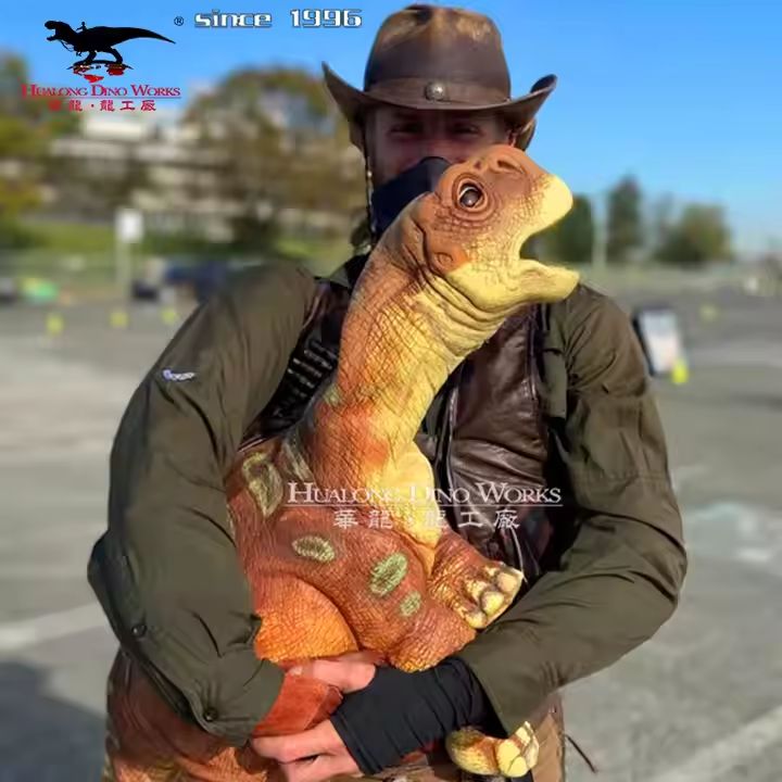 Buy Animatronic Dinosaur Hand Puppet Hualong Technology for Stage Show Interactive Performance Suppliers, Factories