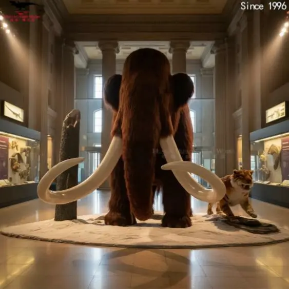 Animatronic mammoth for Ice Age themed zoo attraction