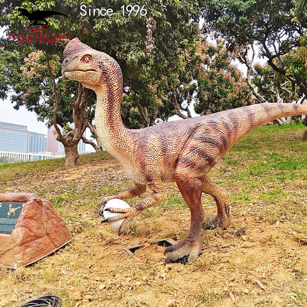 High-Quality Oviraptor Animatronic Dinosaur Life-Size Realistic Model for Outdoor Dinosaur Park & Natura History Museum Manufacturers, Supplier