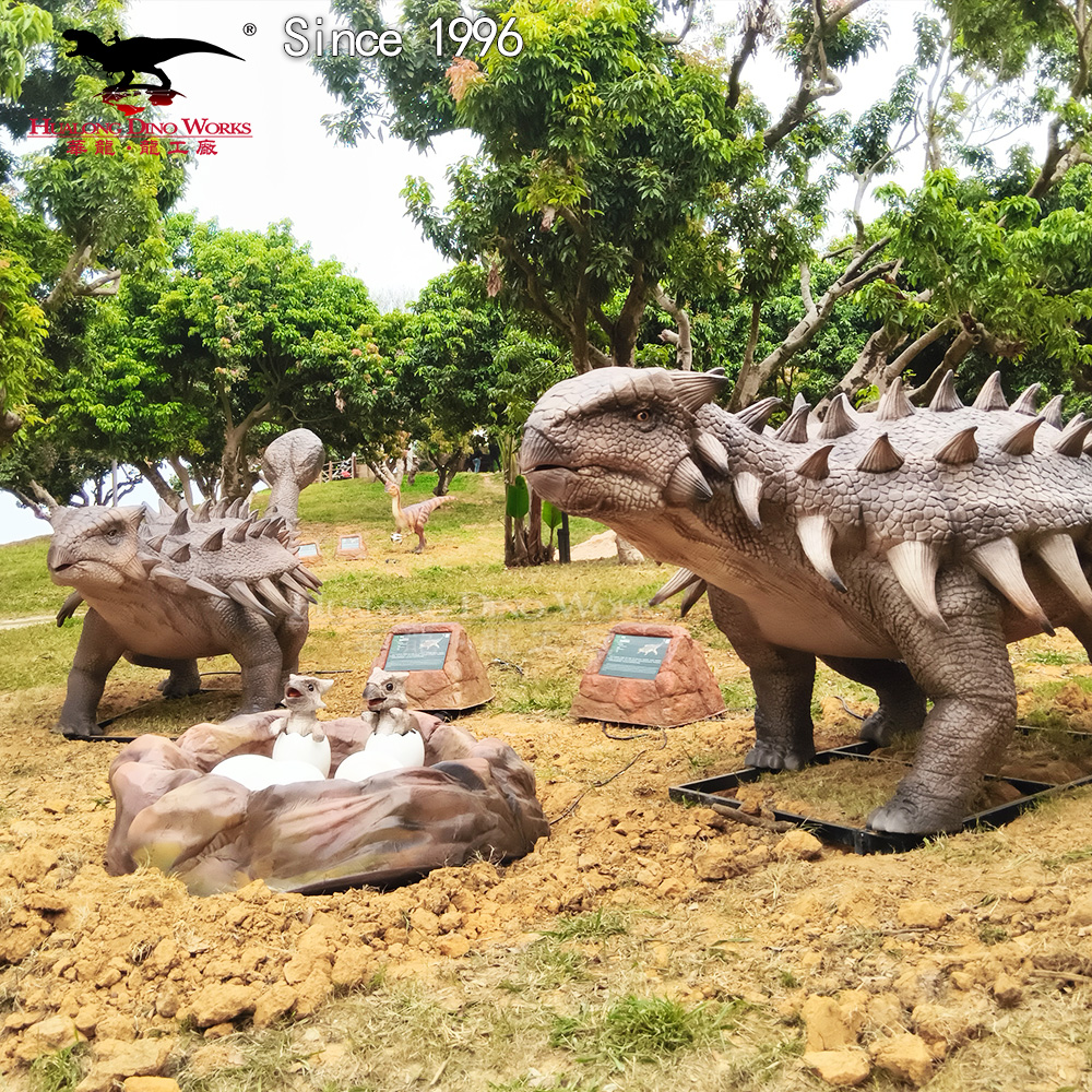 Buy Armored Dinosaur Animatronic Ankylosaurus Model for Theme Park Attraction Manufacturers, Factories