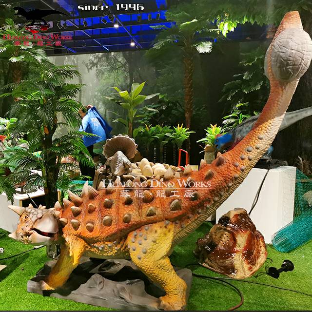 Buy Armored Dinosaur Animatronic Ankylosaurus Model for Theme Park Attraction Manufacturers, Factories