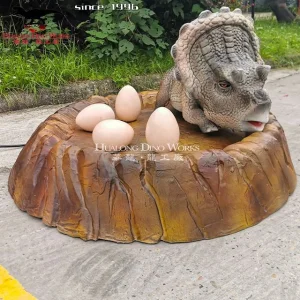 Buy Animatronic Triceratops Baby Sculpture with Hatching Egg - Life Size Interactive Dinosaur Exhibit for Theme Parks & Music Festivals Manufacturers, Factory
