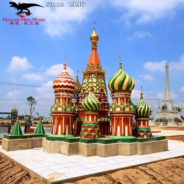 Handcrafted fiberglass miniature of St. Basil's Cathedral