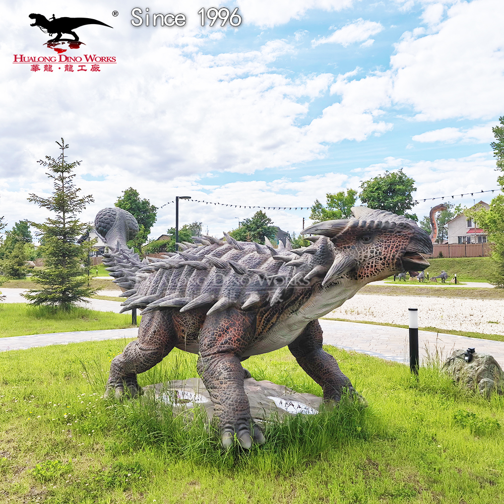 Buy Armored Dinosaur Animatronic Ankylosaurus Model for Theme Park Attraction Manufacturers, Factories