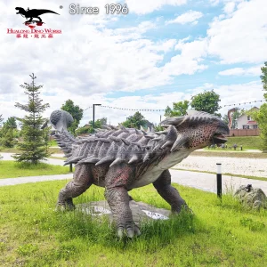Buy Armored Dinosaur Animatronic Ankylosaurus Model for Theme Park Attraction Manufacturers, Factories