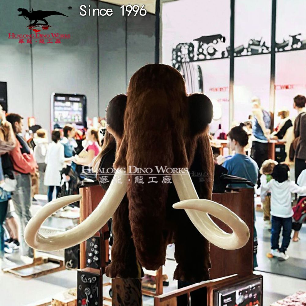 High-Quality Animatronic Mammoth Model Hualong Technology for Park Zoo Ice Age Themed Attraction Manufacturer, Suppliers