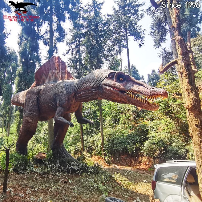 High-Quality 16 Meters Animatronic Spinosaurus Attack A Car In Adventure Park Suppliers, Factory
