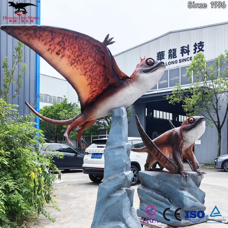 High-Quality Realistic Animatronic Sinomacrops Standing On The Rockery In Jurassic Park Manufacturer, Suppliers