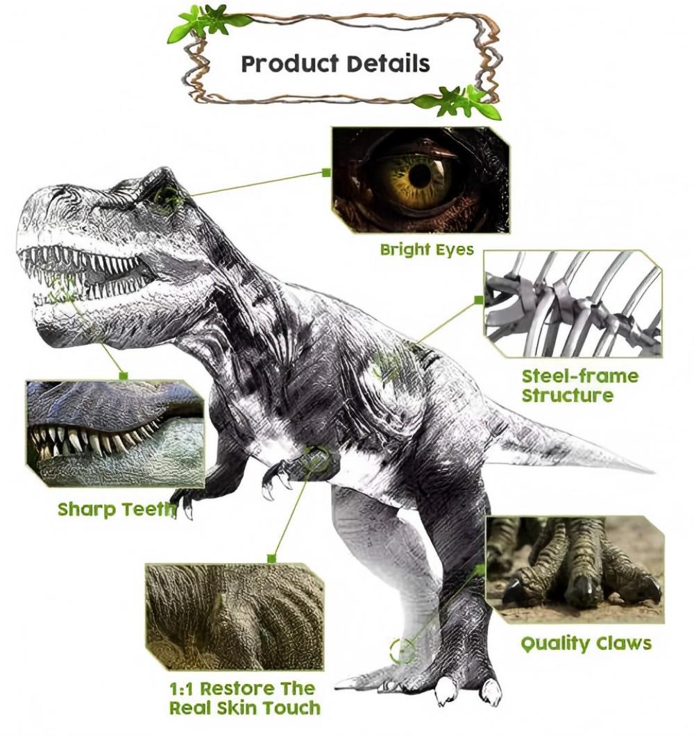 Dinosaur Puppet Detailed Head