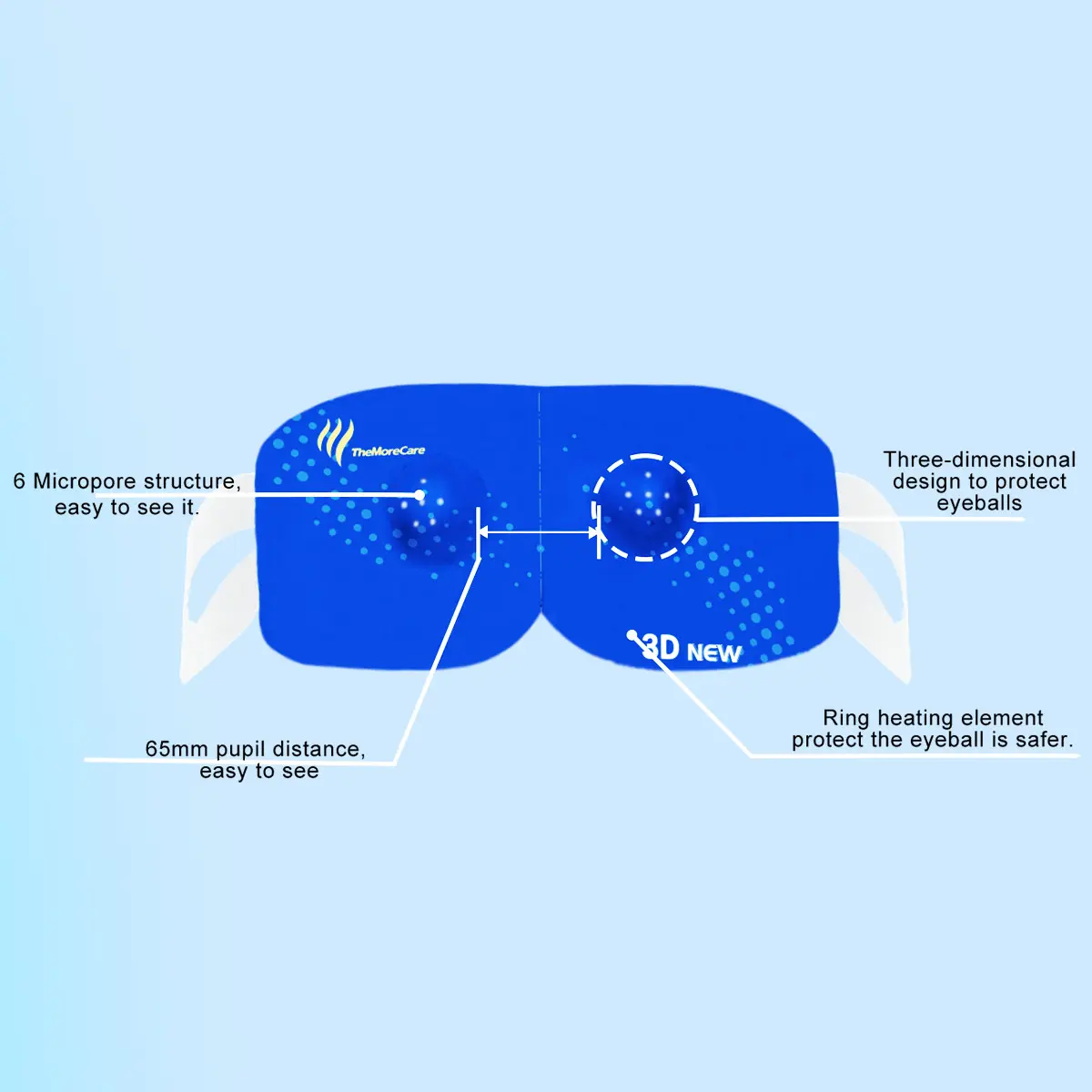 Private Label 3D microporous steam compresses Self Heating Steam Eye Mask for eye muscle exercise Supplier, Factories