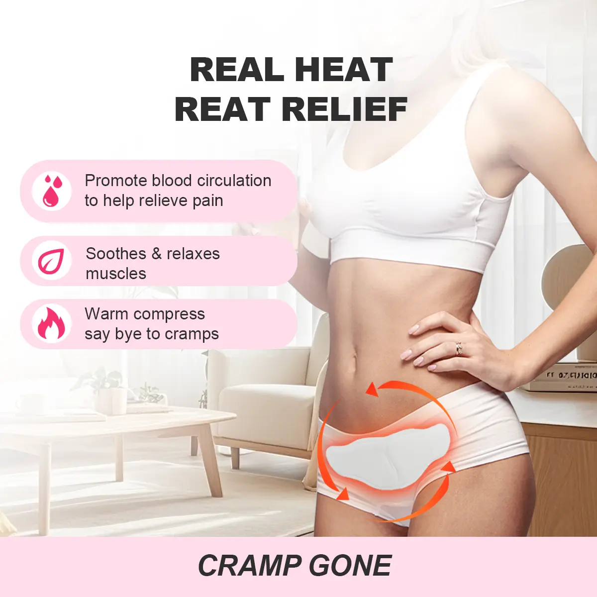 Private Label Medical Heat Therapy Menstrual Heat Patch for Period Pain Relief Suppliers, Supplier