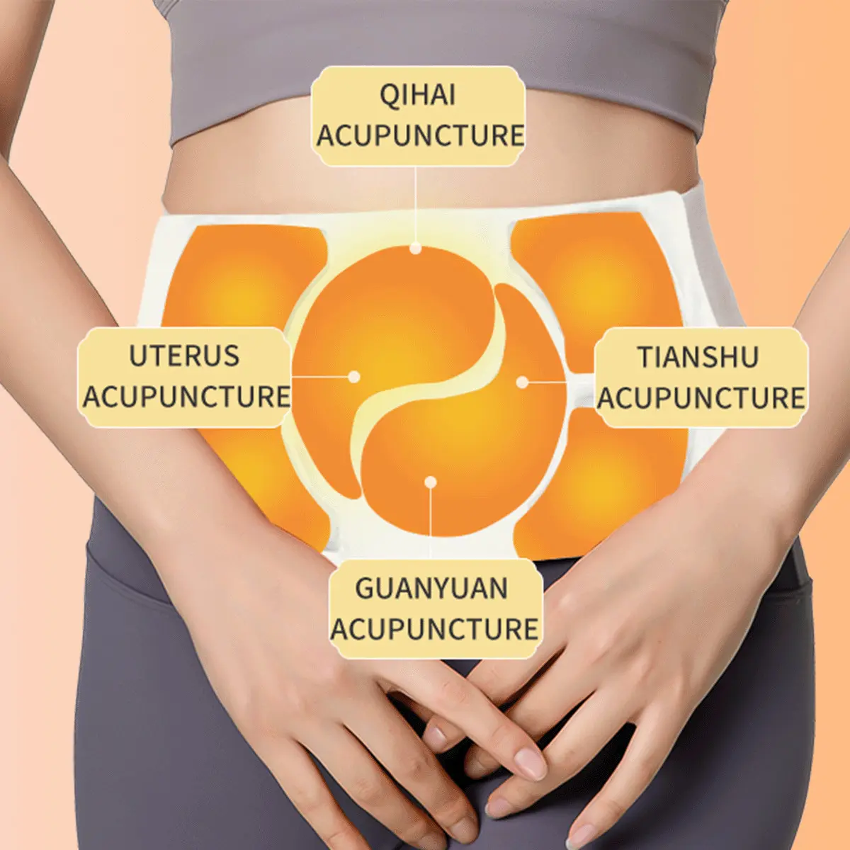 Private Label Air Activated Self-Warming Heated Therapy Waist Warm Belt Heat Wraps for Lower Back Pain Relief Manufacturer, Factories