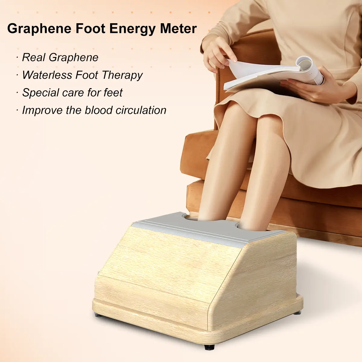 Private Label Graphene Far Infrared Heat Therapy Foot Energy Meter Manufacturer, Factory
