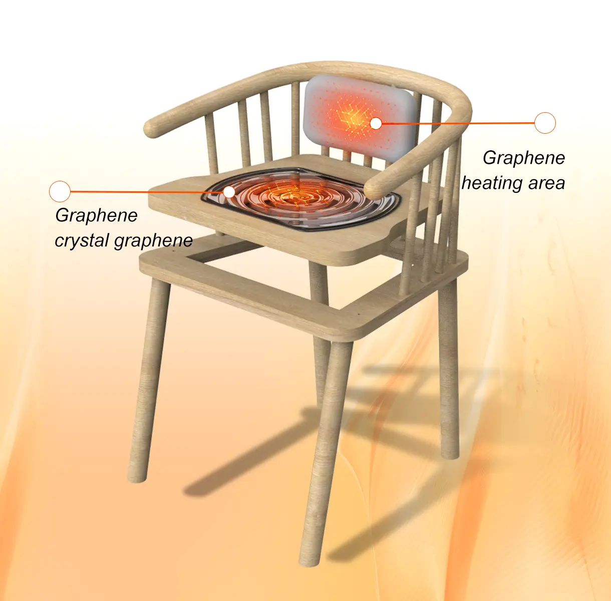 Wholesale Graphene Far Infrared Heat Therapy Energy Waves Chair Supplier, Factory