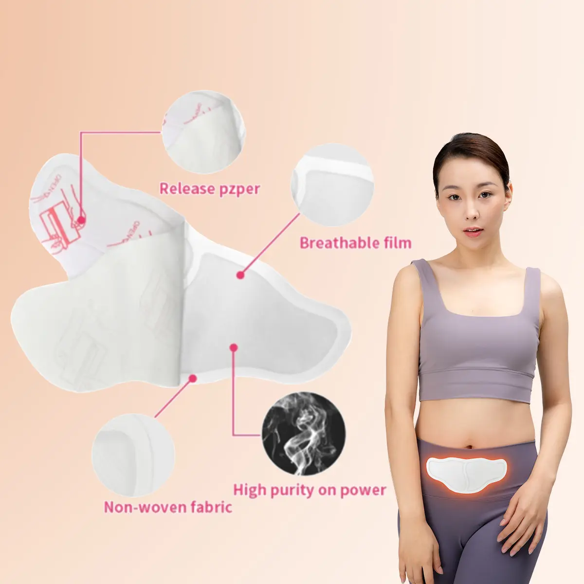 Private Label Medical Heat Therapy Menstrual Heat Patch for Period Pain Relief Suppliers, Supplier