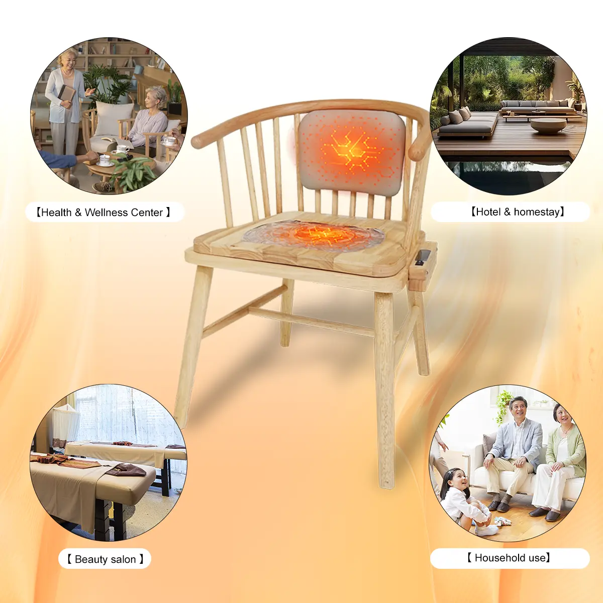 Wholesale Graphene Far Infrared Heat Therapy Energy Waves Chair Supplier, Factory