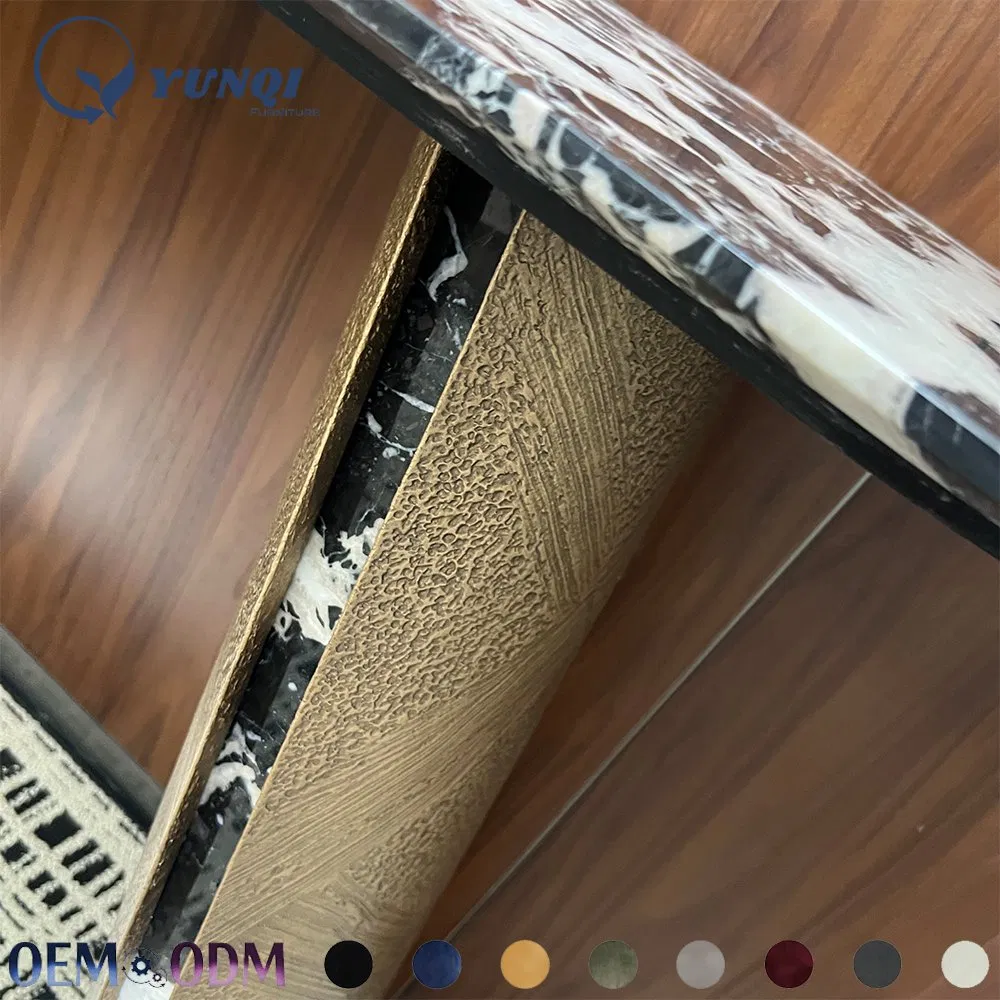 Italian Light Luxury Living Room Entry Way Table Marble Top Console Table for Hotel Office Restaurant Home