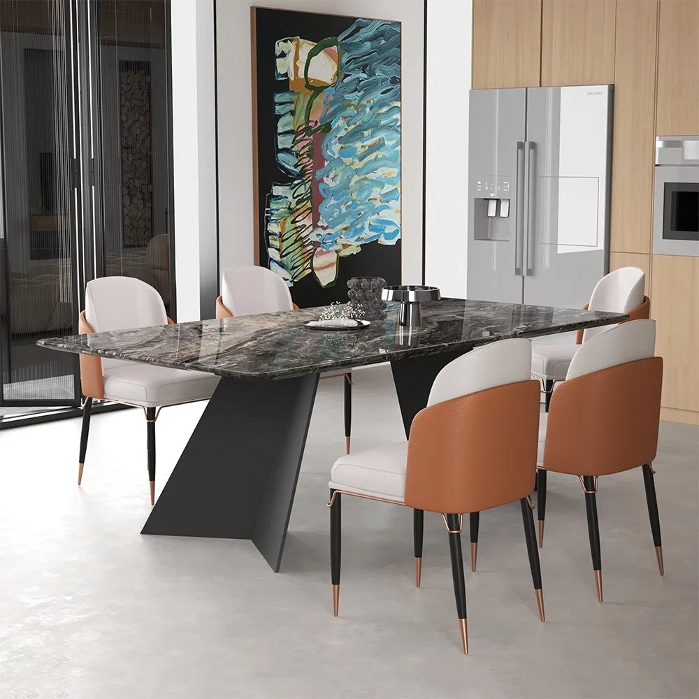 Modern Foshan Modern Home Restaurant Furniture Set Living Room Dining Table with Home Chair