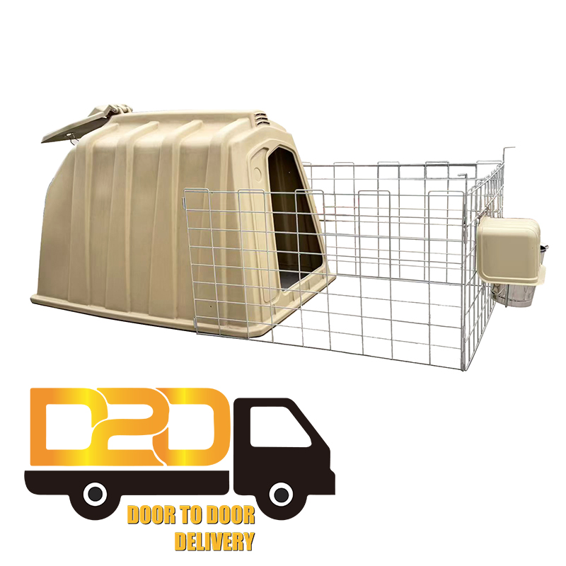 Individual Outdoor Calf Hutch with Rainproof Roof and Airflow Slots