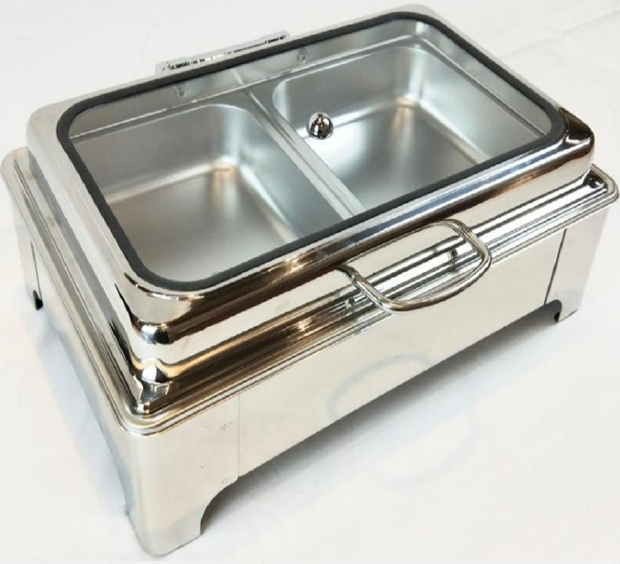 Stainless Steel Buffet Hotel Cookware Food Warmer Buffet Dish Visible Top