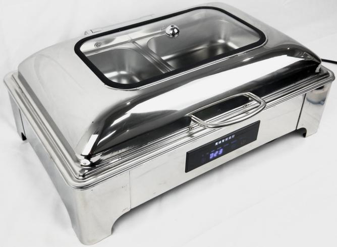 Stainless Steel Buffet Hotel Cookware Food Warmer Buffet Dish Visible Top