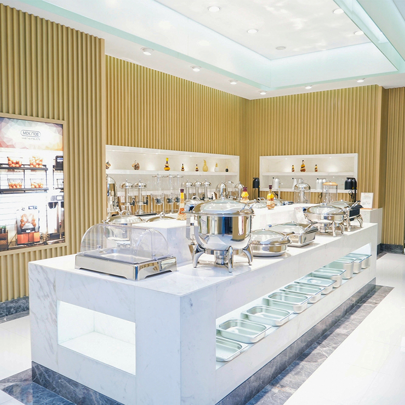 High/Quality Dining Table Buffet Glass Cover Round Soup Boiler