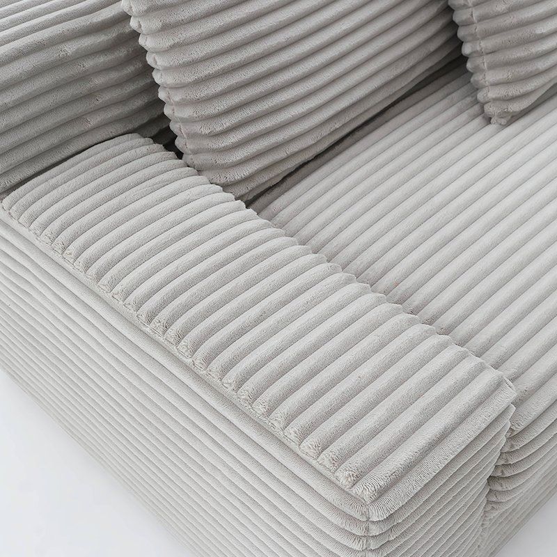 Sofa Modern Home Living Room Sofa Set Furniture White Linen Feather Cream Beige Fabric L Shaped Corner Modular Couches Sectional Sofa