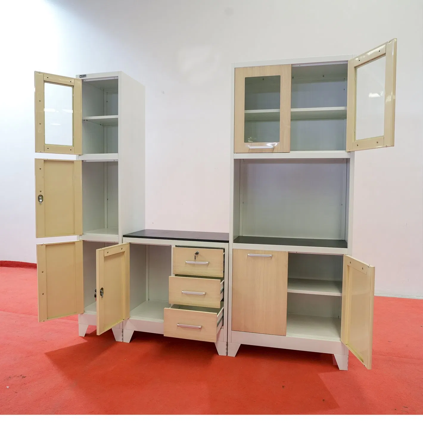 Wholesale Modern Metal kitchen Cupboard Steel Living Room Cabinets Home Furniture Storage Cabinet