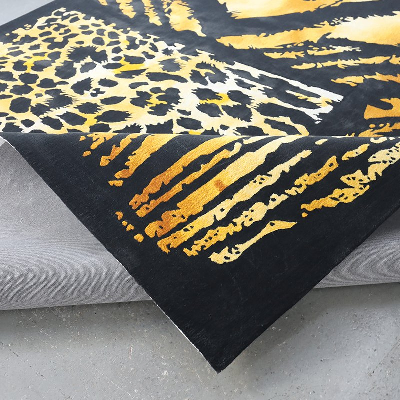 Golden Leopard Living Room Rugs Home Floor Carpets