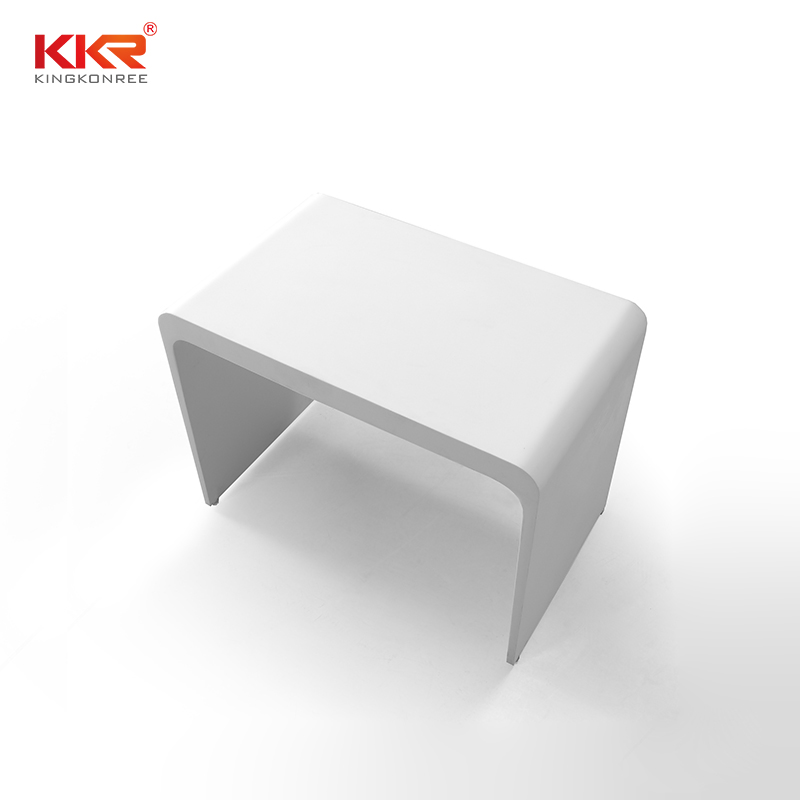 Black Stone Resin Shower Chair Bathroom Shower Bench