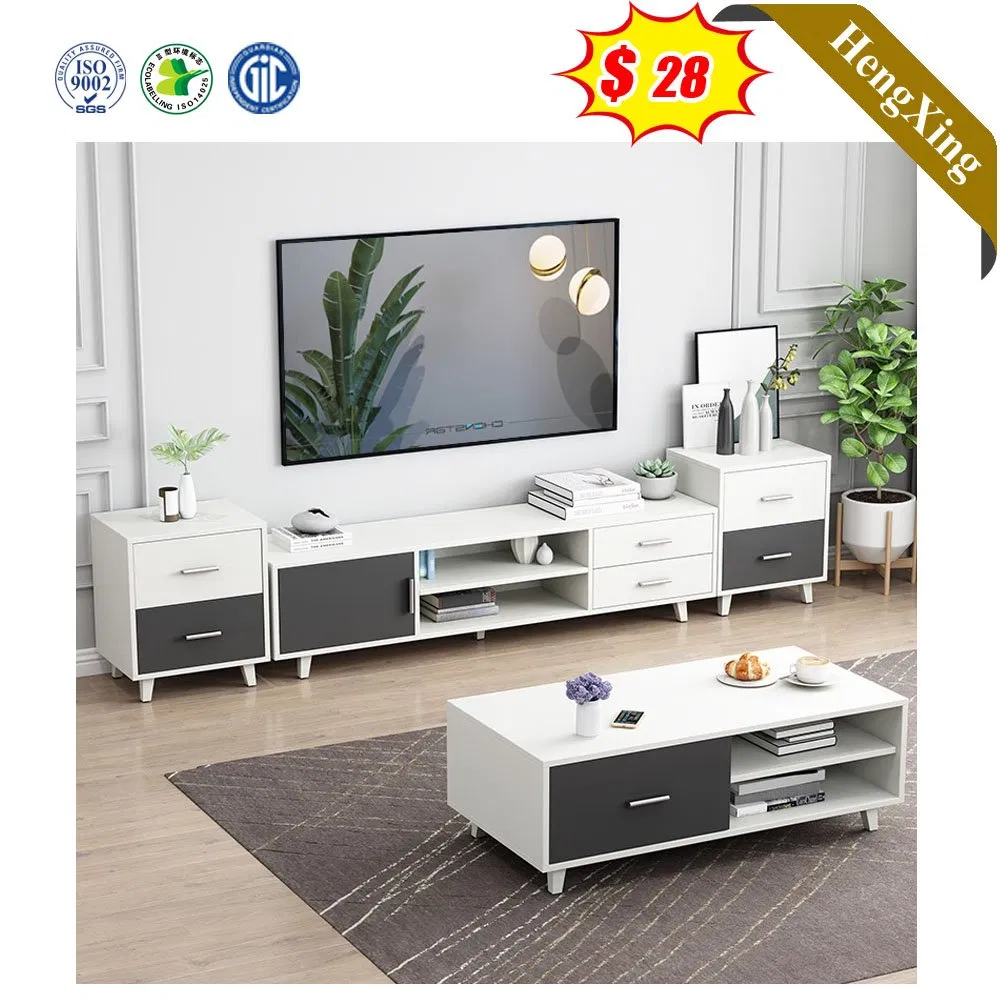 High Quality Classic Gray Color Modern Home Furniture Wooden Drawer Cabinet Melamine Laminated Board TV Stand