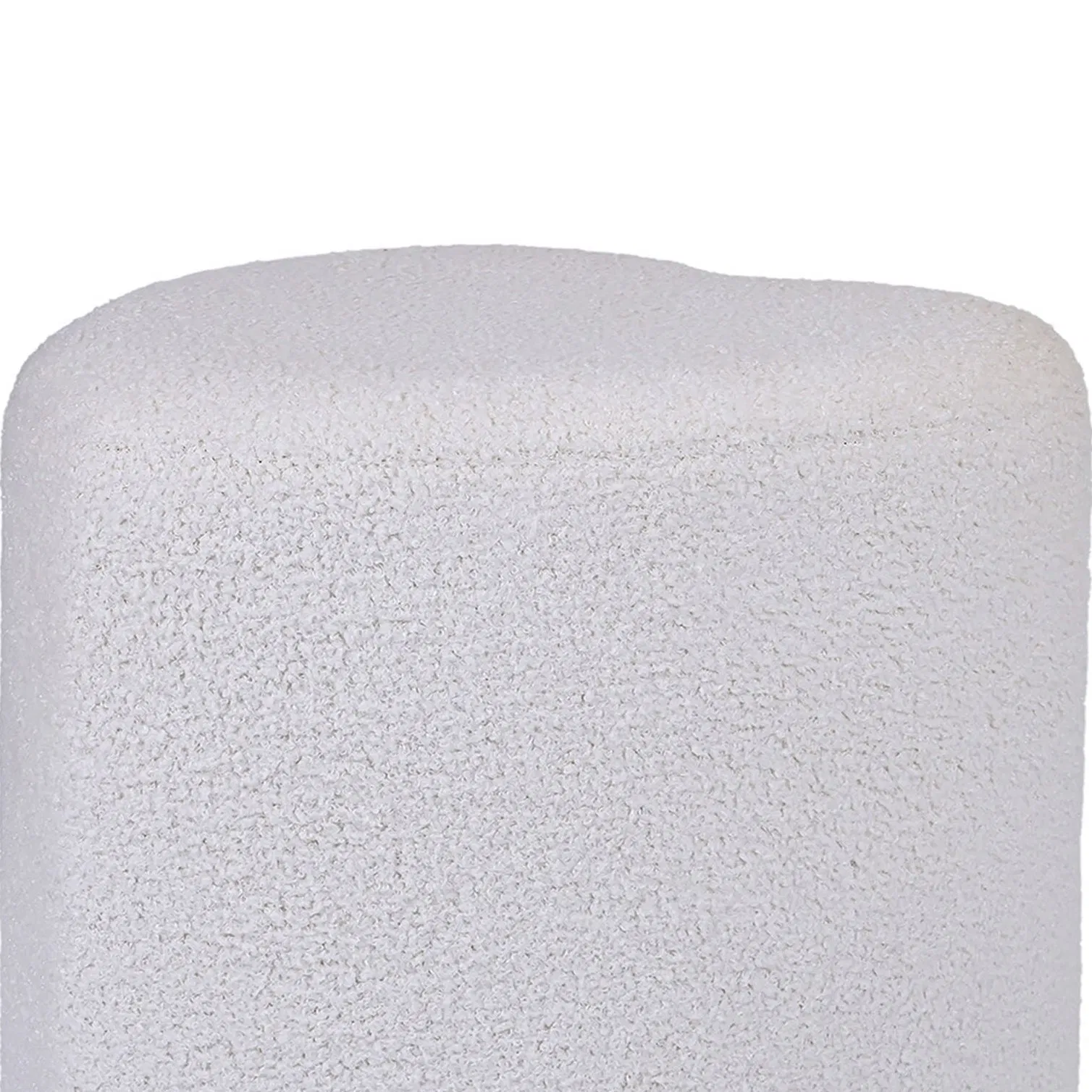 Storage Ottoman Modern Round Footrest Teddy Velve Ottoman for Hallway, Living Room, Bed Room Ydf25034