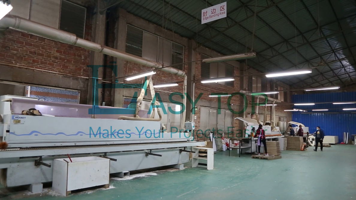 High End Customized Furniture Melamine Wood Grain Kitchen Island