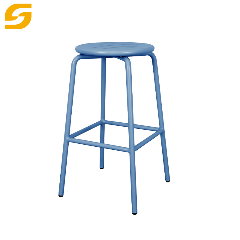 Elegant European Modern Bar Stools Chair Kitchen High Counters Restaurants Home Bars Outdoor Metal Aluminum 65/75cm Bar Stools