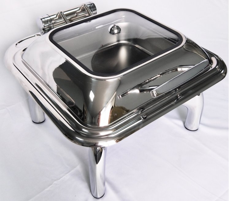 Stainless Steel Buffet Hotel Cookware Food Warmer Buffet Dish Visible Top