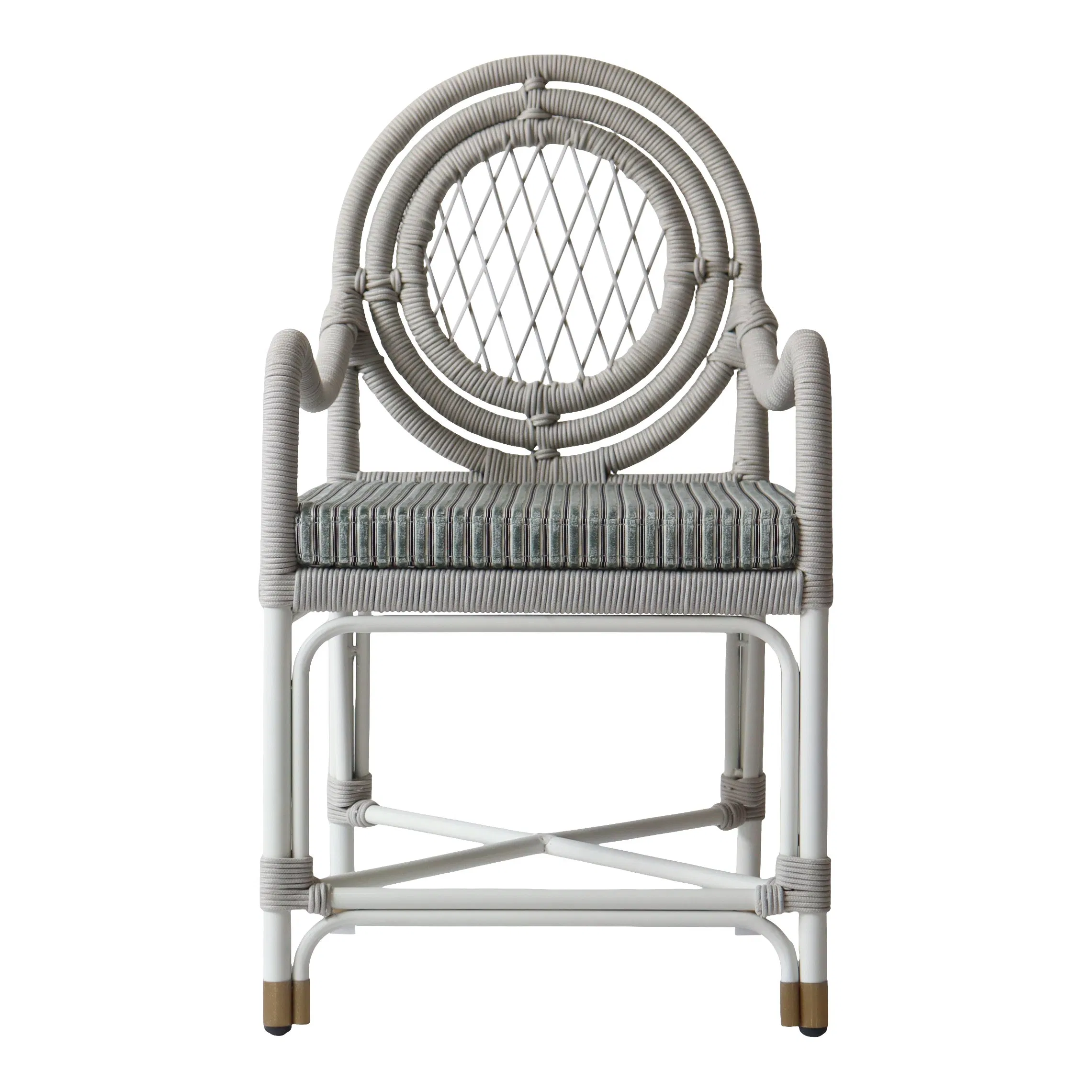 Eco-Friendly Rattan Chair with Backrest Luxury Event Chair Living Room Dining Accent Chair