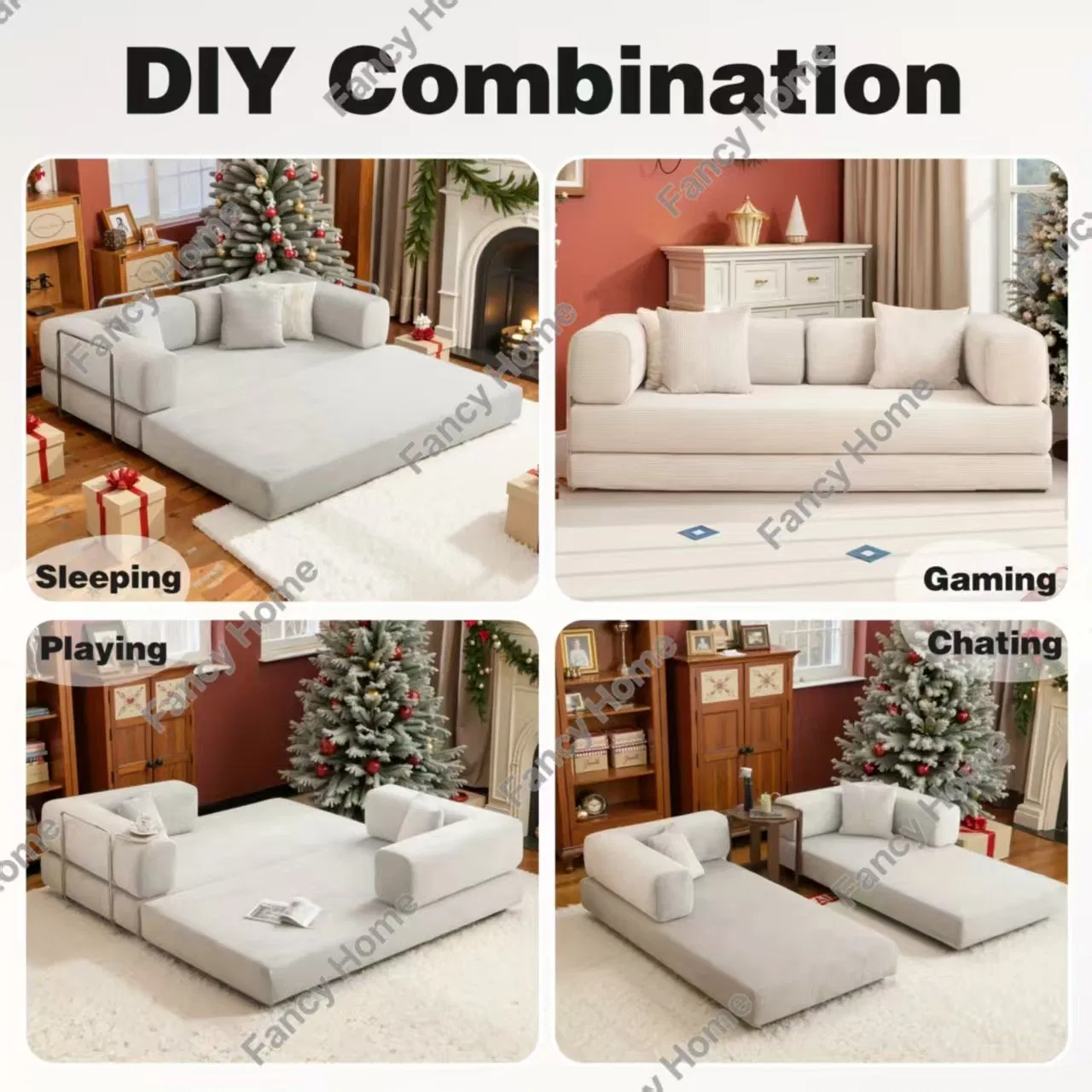 Foshan Furniture Wholesale Factory Apartment Furniture Multi-Functional Compression Sofa