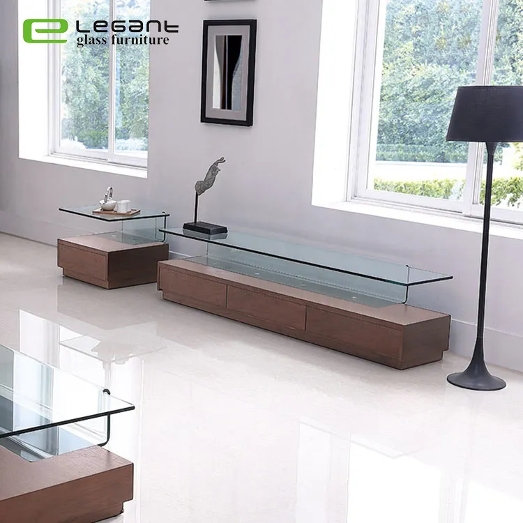 Glass TV Stand Detail 1