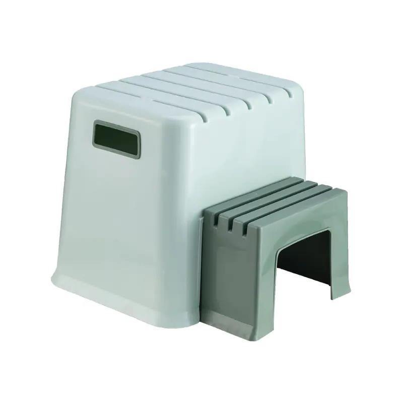 Baby Plastic Step Chair Durable Kids Stool Shoes Changing Stool Plastic Ottoman