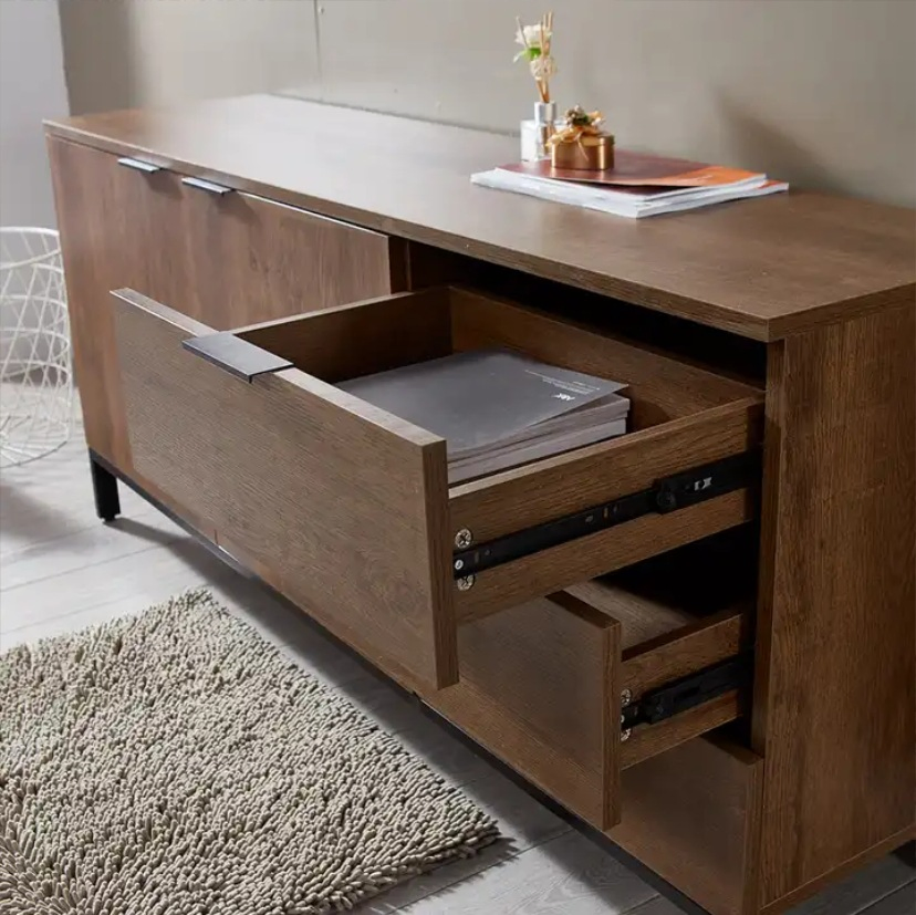 Simple Style Solid Wood Dining Sideboard Home Living Room Wall-Mounted Storage Cabinet