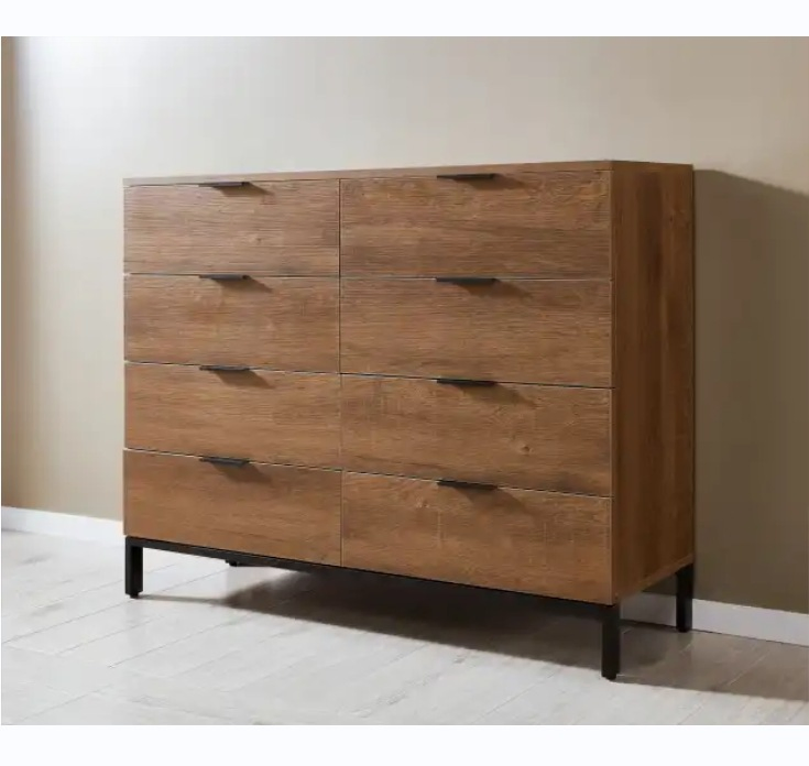 Simple Style Solid Wood Dining Sideboard Home Living Room Wall-Mounted Storage Cabinet