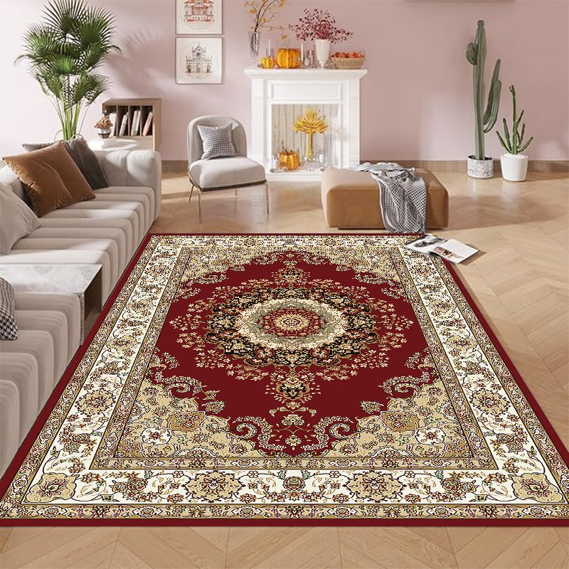 Handmade Luxury Vintage Indian Faux Wool Rug Persian Kilim Carpet Silk Door Mat Living Room Area Rugs Sets