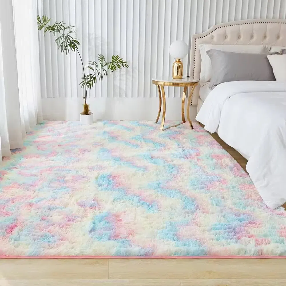 Factory Price High Quality Long Hair Shaggy Carpets Living Room Furry Rug