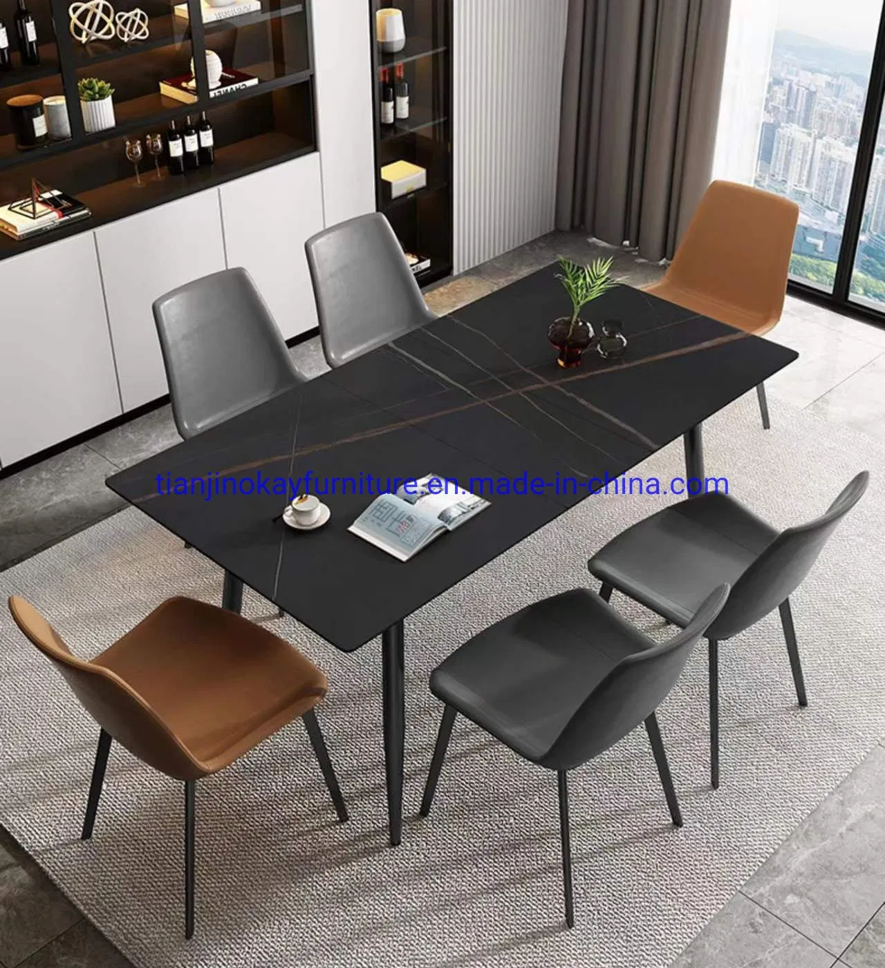 Elegant Luxury Quality Dining Room Furniture Set Modern Restaurant Kitchen Dining Tables with Chair