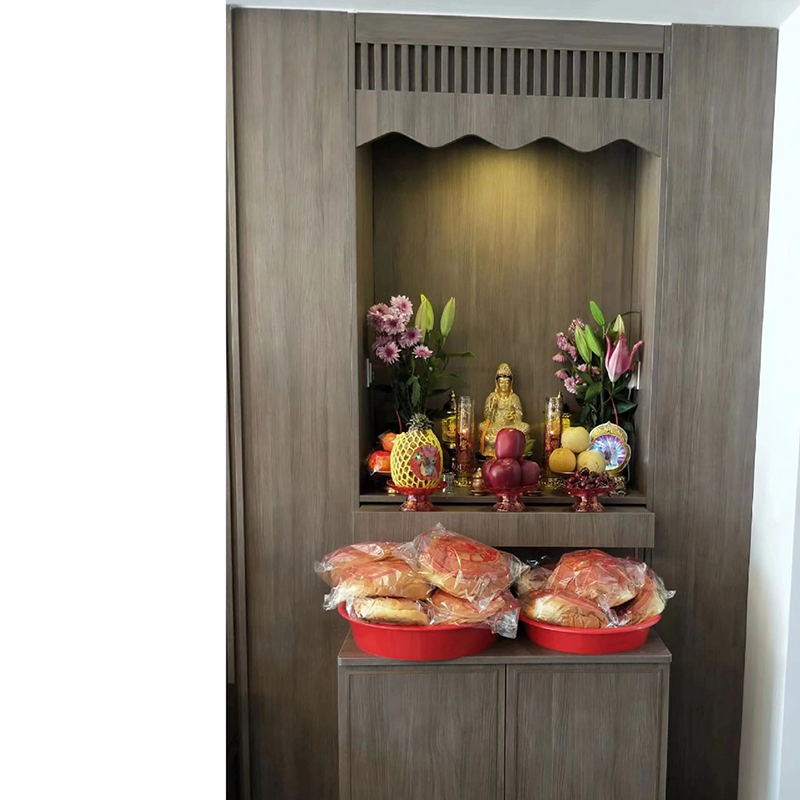 Factory Direct Sales Metal Wall Living Room Cabinet Columbarium Religious Customization Multi-Tier Buddha Storage Cabinet