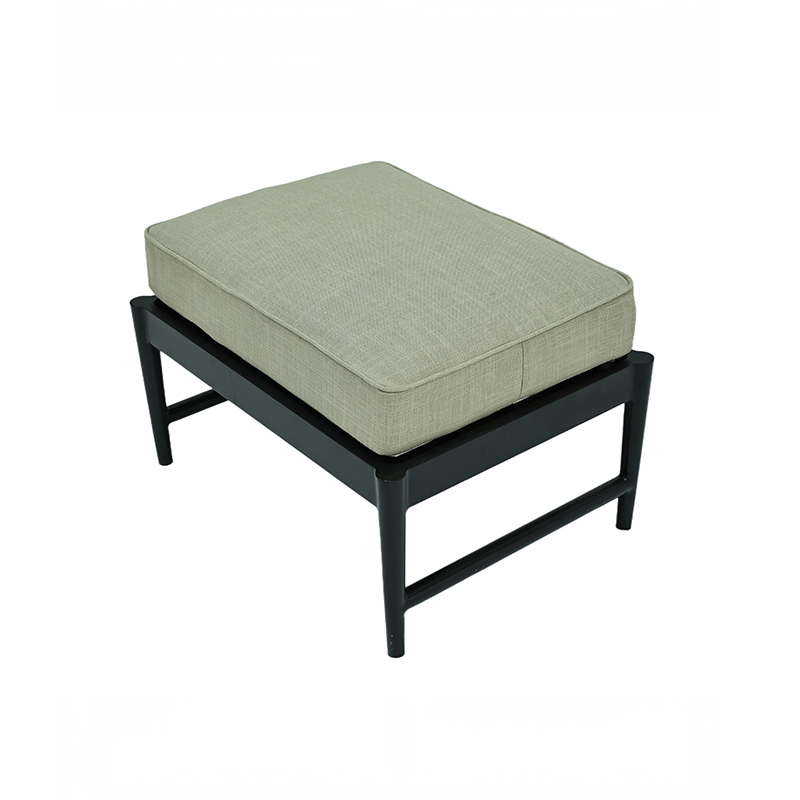 Modern Aluminum Patio Lounge and Ottoman Set for Relaxation