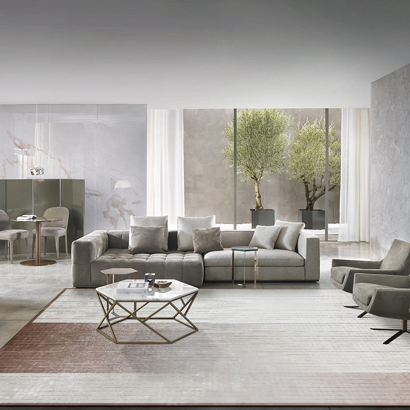 Grid Gradient Floor Carpet Living Room Rugs