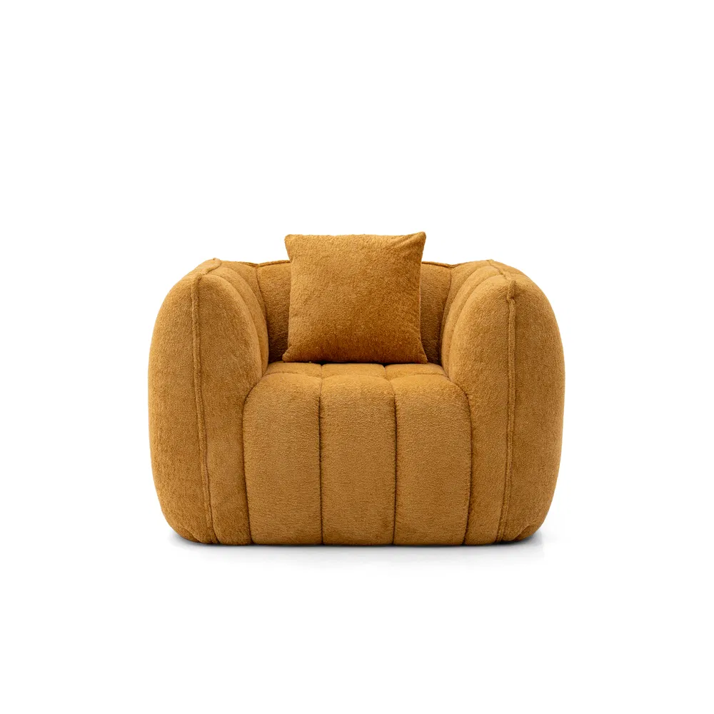 New Arrival Vacuum Compression Pack Sitting Room Yellow Compress Modern Home Furniture Leisure Sofa